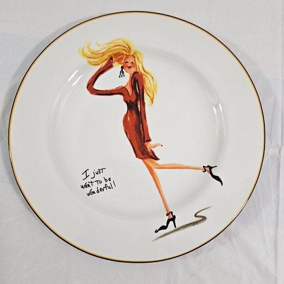 Sakura Glamour Girls Stoneware 8 1/4” Salad Luncheon Plates - Set of 3 - Picture 16 of 16